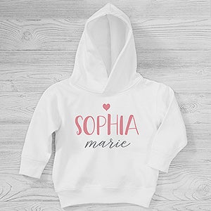 Loving Name Personalized Toddler Hooded Sweatshirt - Toddler 2T - Pink