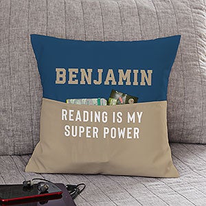 Color Medley Personalized Kids Book 14-inch Pocket Pillow