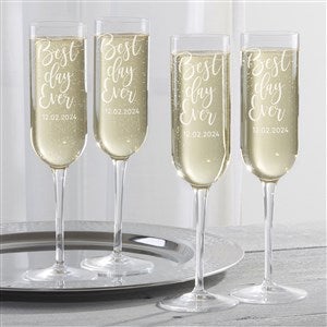 Luigi Bormioli® Best Day Ever Personalized Wedding Champagne Flute