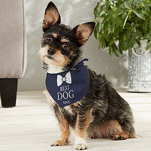 Best Dog Personalized Wedding Dog Bandana - Small