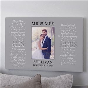 Wedding Vows Personalized Photo Canvas Print - 24x36