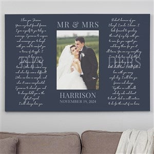 Wedding Vows Personalized Photo Canvas Print - 28x42