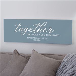 Together They Built Personalized Wedding Canvas Print 8x24