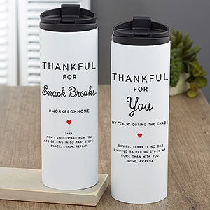 Thankful For Personalized 14 oz. Commuter Travel Mug