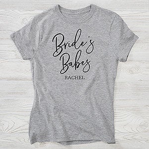 Classic Elegance Bridal Party Personalized Hanes Ladies Fitted Tee - Ladies Small - Black