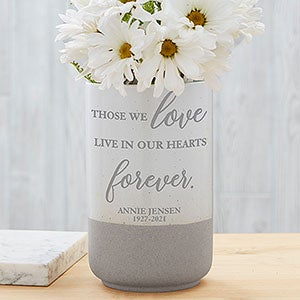 Those We Love Personalized Memorial Cement Vase