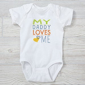 Look Who Loves Me Personalized Baby Bodysuit - Infant 18 Months - Black