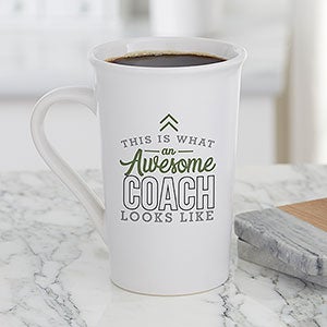 This Is What An Awesome Coach Looks Like Personalized Latte Coffee Mug