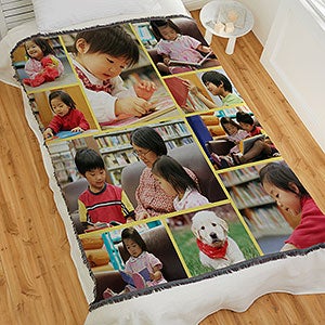 Photo Collage For Kid Personalized 56x60 Woven Throw