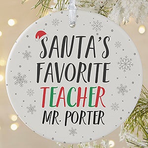 Santa's Favorite Personalized Ornament - 1 Sided Matte