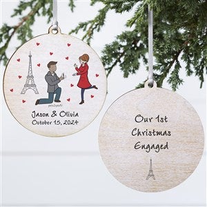 Paris Engagement PhiloSophie's Personalized Ornaments - 2 Sided Wood