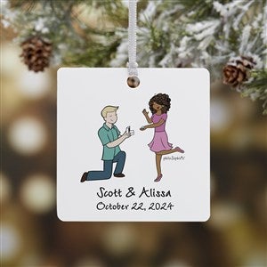 Couple Engagement PhiloSophie's Personalized Ornaments - 1 Sided Metal