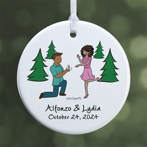 Engagement In The Park PhiloSophie's Personalized Ornament - 1 Sided Glossy