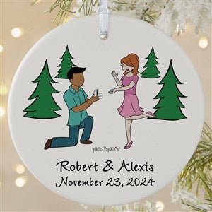 Engagement In The Park PhiloSophie's Personalized Ornament - 1 Sided Matte