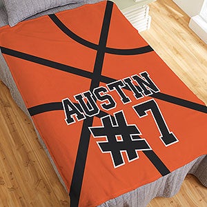 Basketball Personalized 60x80 Plush Fleece Blanket