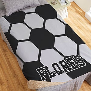 Soccer Personalized 60x80 Sherpa Blanket