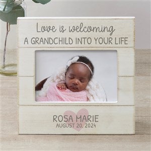 Love Is... Grandparents Personalized Shiplap Picture Frame - 4x6 Horizontal