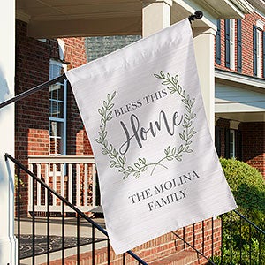 Bless This Home Personalized House Flag