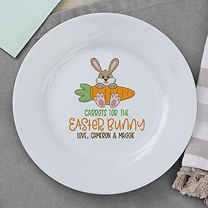 Carrots For The Easter Bunny Personalized Easter Plate