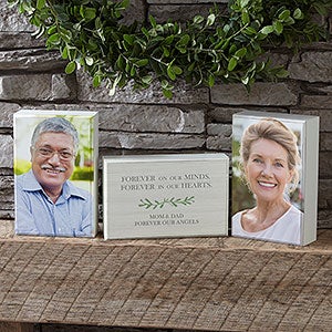 Botanical Memorial Personalized Shelf Block