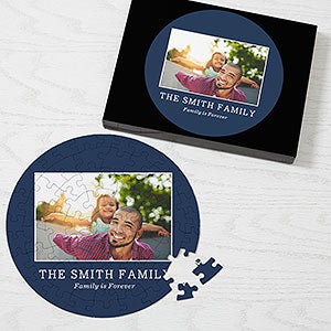 Family Photo Collage Personalized 68 Pc Round Puzzle