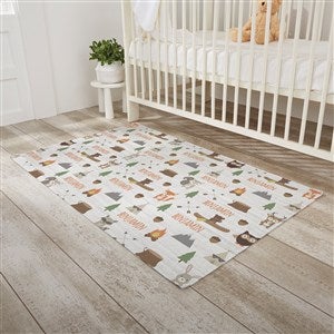 Woodland Adventure Personalized Nursery Area Rug - 30x48