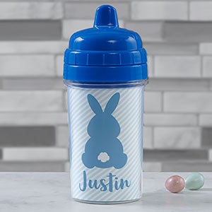 Pastel Bunny Personalized 8oz Toddler Sippy Cup with Straw