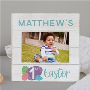 Baby's First Easter Personalized Shiplap Frame - 4x6 Horizontal