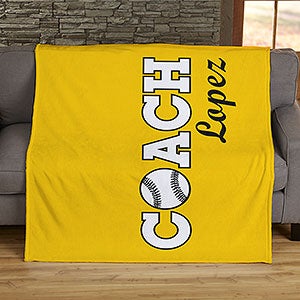 Coach Personalized 60x80 Plush Fleece Blanket