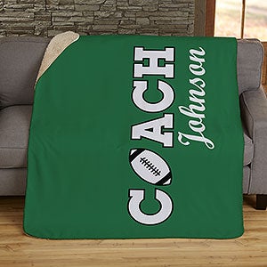 Coach Personalized 60x80 Sherpa Blanket