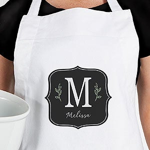 Black & White Personalized Monogram Apron