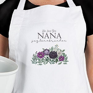 Floral Love For Grandma Personalized Apron