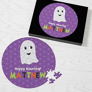 Ghost Halloween Character Personalized 68 Round Puzzle