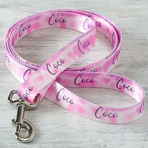 Pastel Tie Dye Personalized Dog Leash