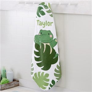 Jolly Jungle Alligator Personalized Baby Hooded Towel