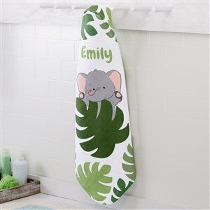 Jolly Jungle Elephant Personalized Baby Hooded Towel