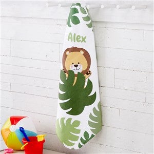 Jolly Jungle Lion Personalized Baby Hooded Beach Towel