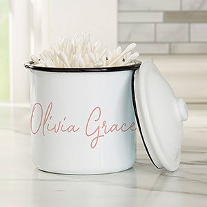 Simple & Sweet Personalized Enamel Jar - Small Canister