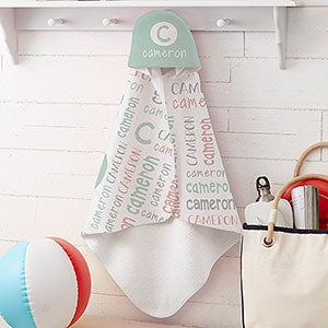 Youthful Name Personalized Baby Hooded Beach & Pool Towel