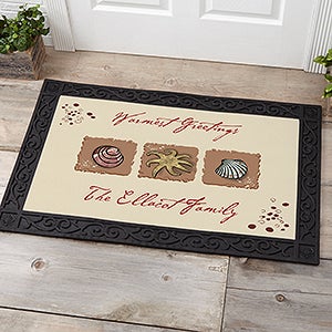 Sea Shore Greetings Personalized Doormat- 20x35