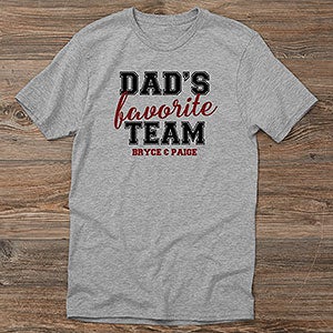 Dad's Favorite Team Personalized Hanes Adult T-Shirt - Adult Small - Royal Blue