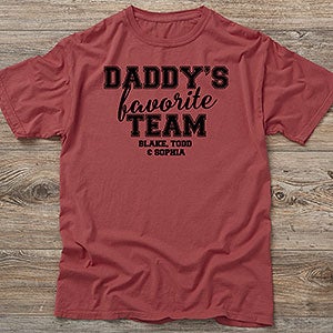 Dad's Favorite Team Personalized Hanes ComfortWash Adult T-Shirt - Adult XX-Large (Add $2) - Anchor Slate