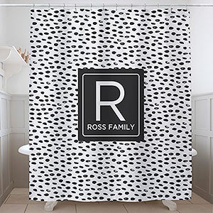 Modern Spots Personalized Shower Curtain