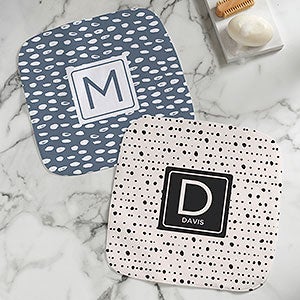 Modern Spots Personalized Washcloth