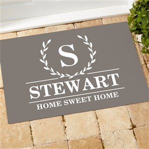 Laurel Wreath Personalized Monogram Doormats - 31282