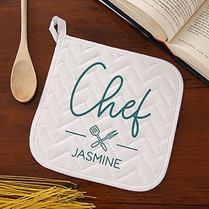 Fancy Chef Personalized Potholder