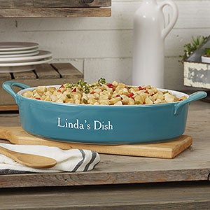 personalized ceramic pie dish