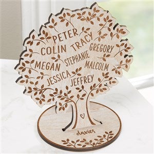 Family Tree Of Life Personalized Whiewash Wood Keepsake