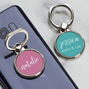 Scripty Name Personalized Phone Ring Holder