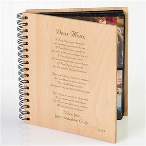 Personalized Wood Photo Album - Mother Poem